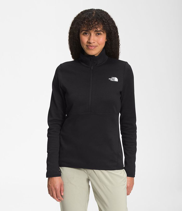 The North Face Pullover Canyonlands ¼ Zip Black - Womens - Thailand CMQUT-0186